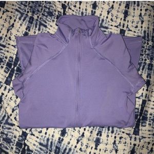 lilac colored nike dri-fit half zip